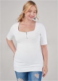 Venus Plus Size Zip-Up Long And Lean Tee Venus Plus Size Zip-Up Long And Lean Tee