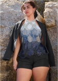 Venus Plus Size Embellished Ombre Top Venus Plus Size Embellished Ombre Top