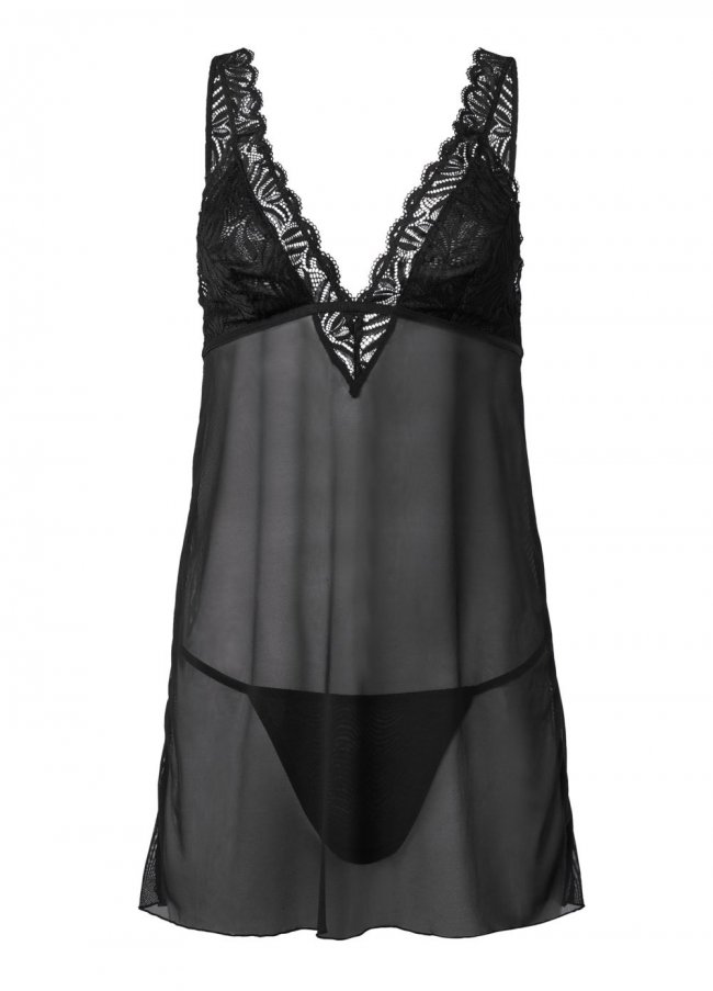 Venus Black OPEN BACK CHEMISE Venus Black OPEN BACK CHEMISE
