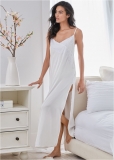 Venus White LACE DETAIL LONG CHEMISE Venus White LACE DETAIL LONG CHEMISE
