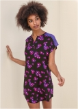 Venus Purple Bloom LACE DETAIL NIGHTGOWN Venus Purple Bloom LACE DETAIL NIGHTGOWN