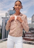 Venus Zip-Front Sequin Jacket in Rose Gold Venus Zip-Front Sequin Jacket in Rose Gold