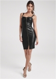 Venus Plus Size Faux-Leather Buckle Dress Venus Plus Size Faux-Leather Buckle Dress