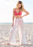 Venus Pleated Cover-Up Pants in Pearl White Venus Pleated Cover-Up Pants in Pearl White