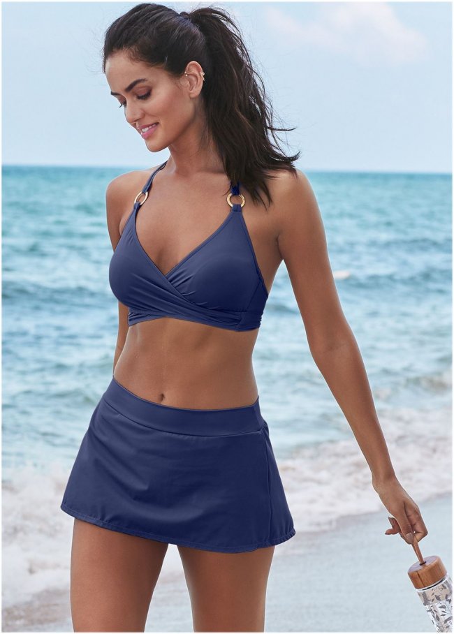 Venus Skirted Mid-Rise Bottom Bikini - Ultramarine Blue Venus Skirted Mid-Rise Bottom Bikini - Ultramarine Blue