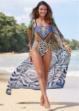 Venus Long Kimono Cover-Up in Jungle Queen Venus Long Kimono Cover-Up in Jungle Queen