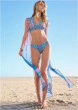 Venus Chiffon Sleeveless Duster in Sea Escape Venus Chiffon Sleeveless Duster in Sea Escape