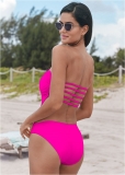 Venus Capri Strap Back Monokini Swimsuit in Electric Pink Venus Capri Strap Back Monokini Swimsuit in Electric Pink