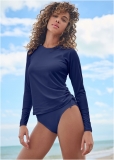 Venus Adjustable Side Rash Guard in Ultramarine Blue Venus Adjustable Side Rash Guard in Ultramarine Blue
