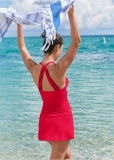 Venus Smoothing V-Back Tankini Top Bikini - Red Hot Venus Smoothing V-Back Tankini Top Bikini - Red Hot