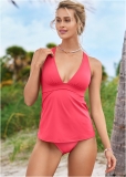 Venus Sleek Flowing Tankini Top Bikini - Sunset Pink Venus Sleek Flowing Tankini Top Bikini - Sunset Pink