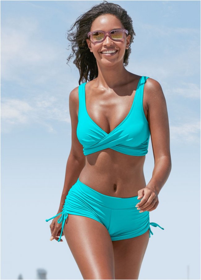 Venus Adjustable Side Swim Short Bikini - Aqua Reef Venus Adjustable Side Swim Short Bikini - Aqua Reef