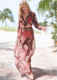 Venus Tie-Front Maxi Dress in Vivid Geode Venus Tie-Front Maxi Dress in Vivid Geode