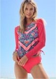 Venus Adjustable Side Rash Guard in Pop Paisleys Venus Adjustable Side Rash Guard in Pop Paisleys