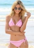 Venus Loop Tie-Side Bottom Bikini - Nautical Pink Venus Loop Tie-Side Bottom Bikini - Nautical Pink