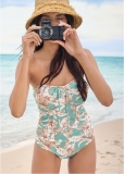 Venus Carlie Bandeau One-Piece Swimsuit in Seaside Tropics Venus Carlie Bandeau One-Piece Swimsuit in Seaside Tropics