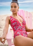 Venus Crisscross One-Piece Swimsuit in Vivid Florals Venus Crisscross One-Piece Swimsuit in Vivid Florals