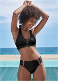 Venus Strappy Mid-Rise Bottom Bikini - Black Beauty Venus Strappy Mid-Rise Bottom Bikini - Black Beauty