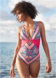Venus Crisscross One-Piece Swimsuit in Pop Paisleys Venus Crisscross One-Piece Swimsuit in Pop Paisleys
