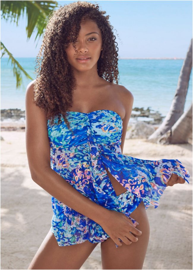 Venus Flowing Bandeau Tankini Top Bikini - Harmonious Venus Flowing Bandeau Tankini Top Bikini - Harmonious