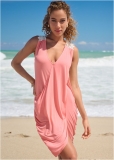 Venus Overlay Cover-Up Dress in Poppy Orange Venus Overlay Cover-Up Dress in Poppy Orange