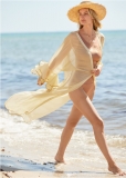 Venus Gold Tipped Kimono in Bubble Bath Metallic Venus Gold Tipped Kimono in Bubble Bath Metallic