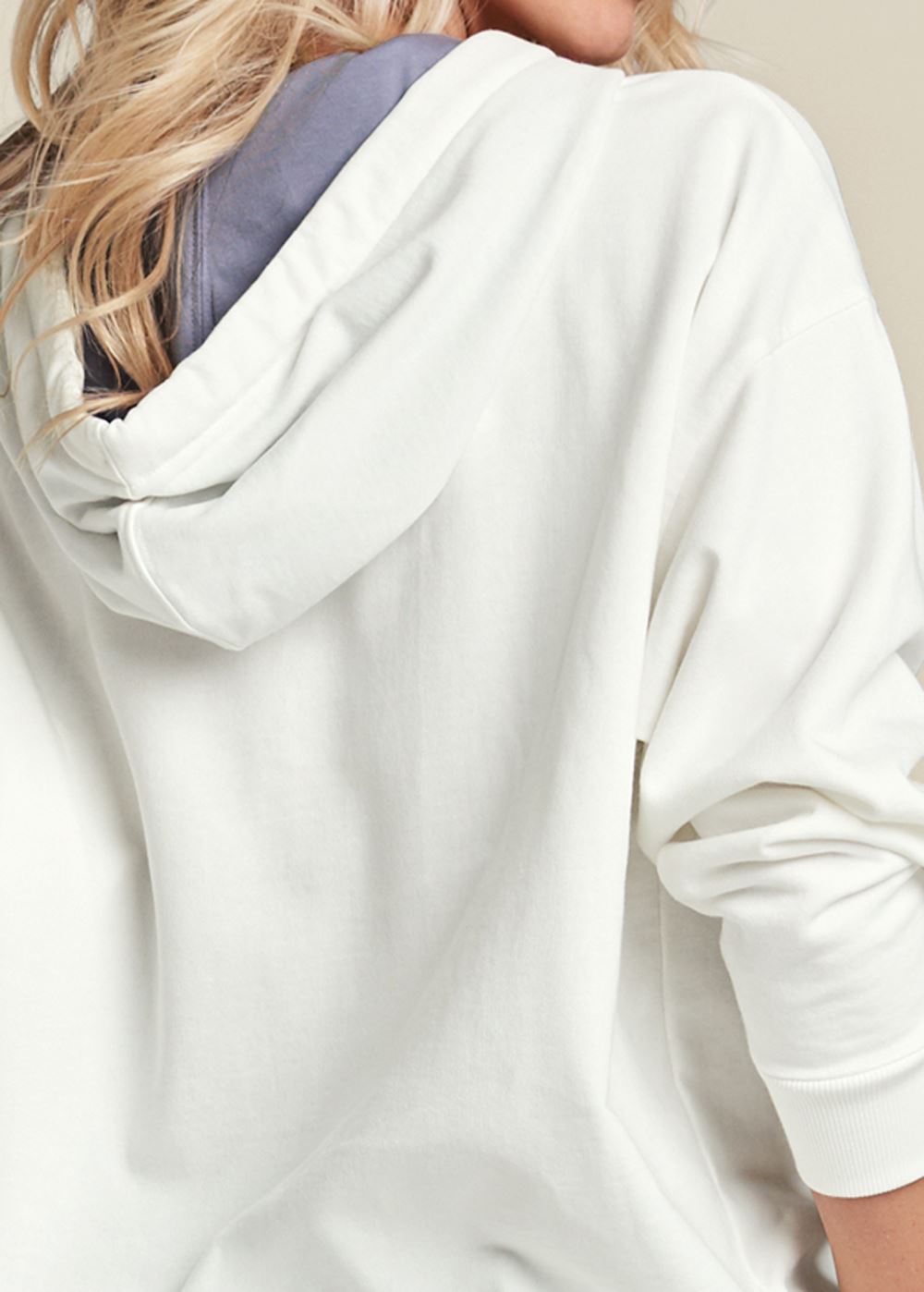 Venus Striped Detail Sweatshirt in White Multi
