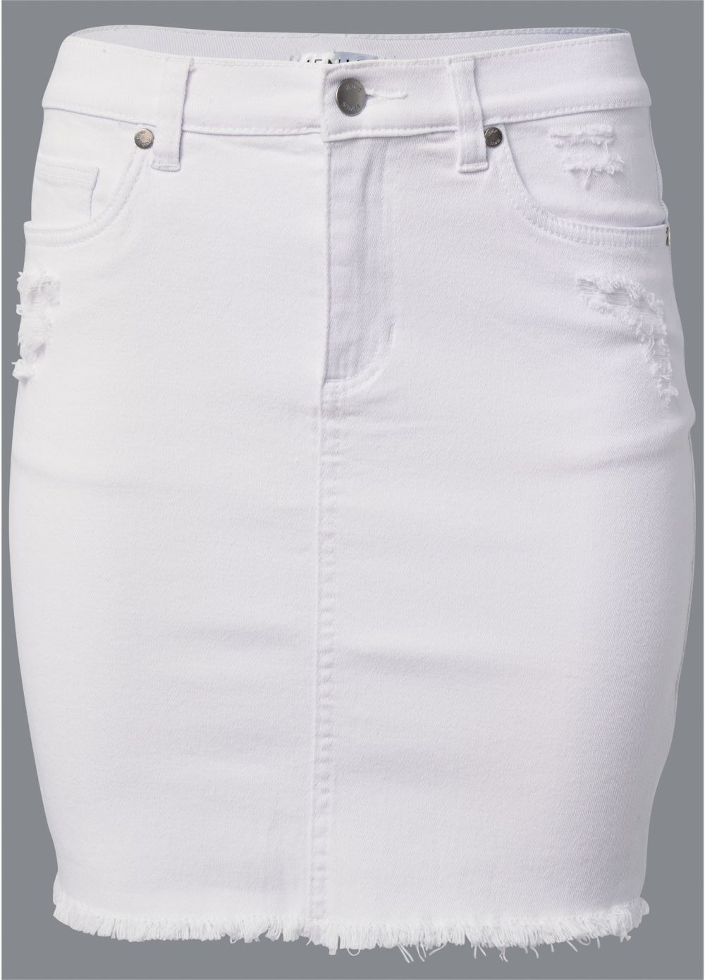 Venus Denim Mini Skirt - White