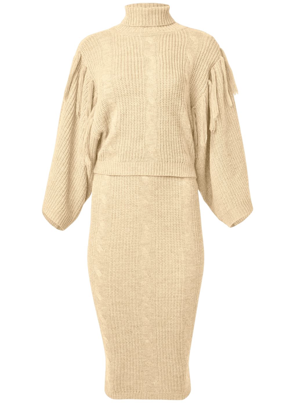 Venus Two-Piece Sweater Dress - Beige