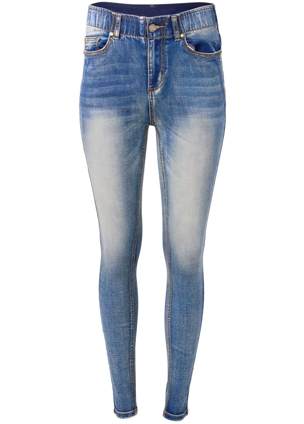 Venus Elastic Waistband Jeans in Medium Wash
