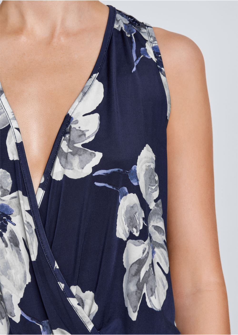 Venus Floral Print Jumpsuit in Navy Multi