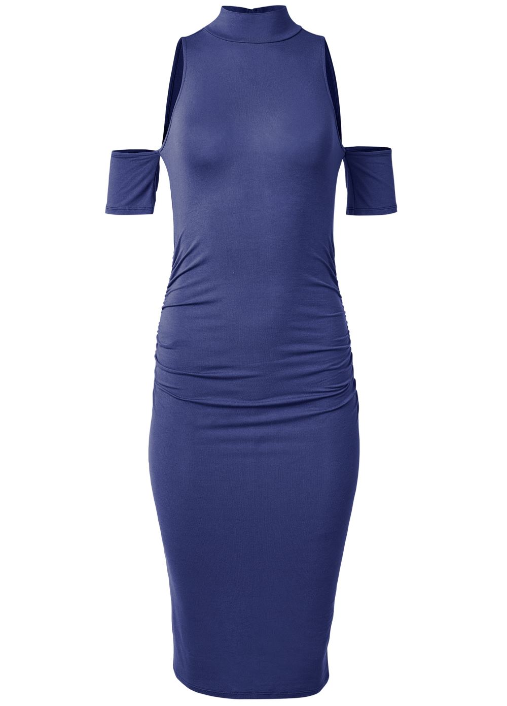 Venus Cold-Shoulder Midi Dress - Navy