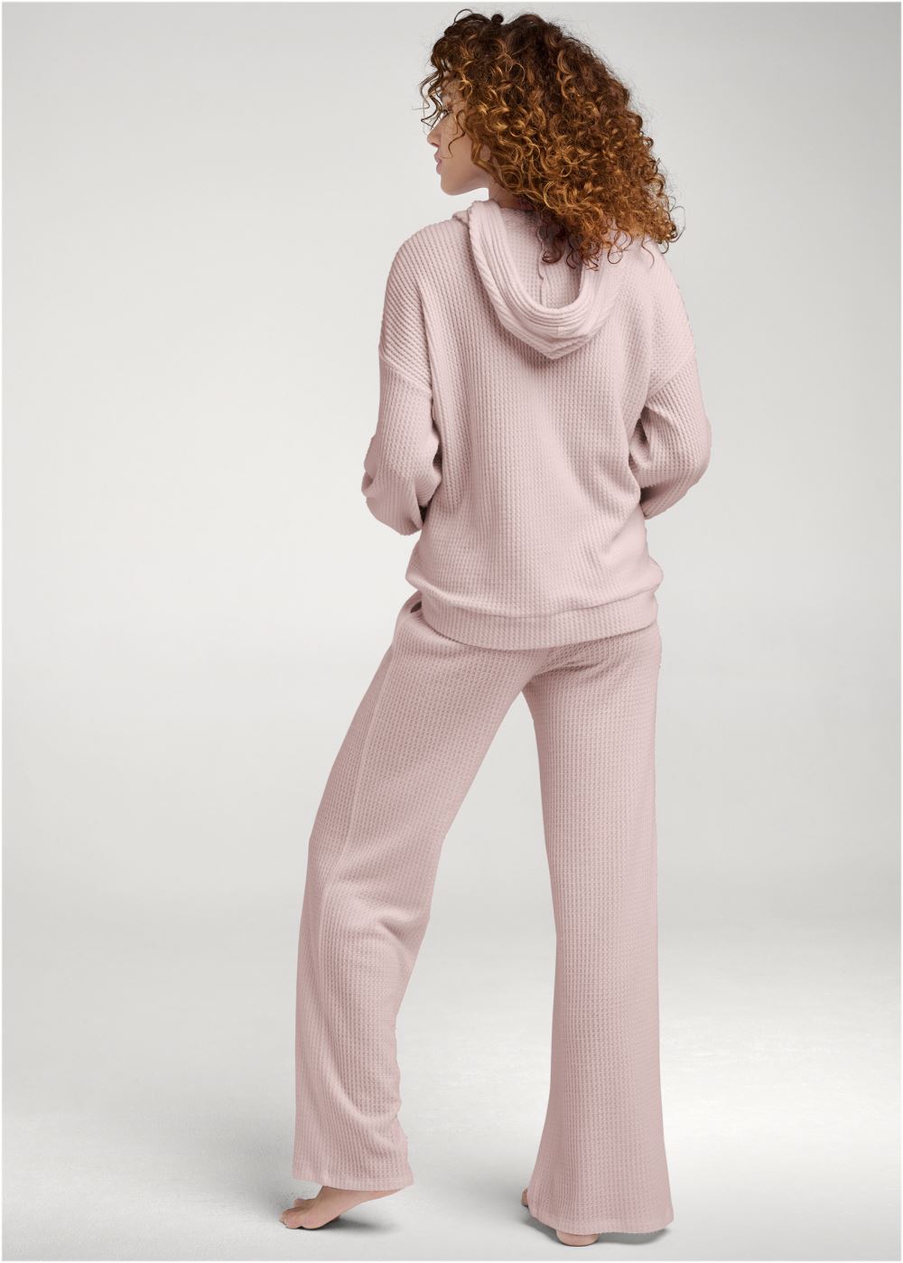 Venus Brushed Waffle Lounge Pants in Mauve