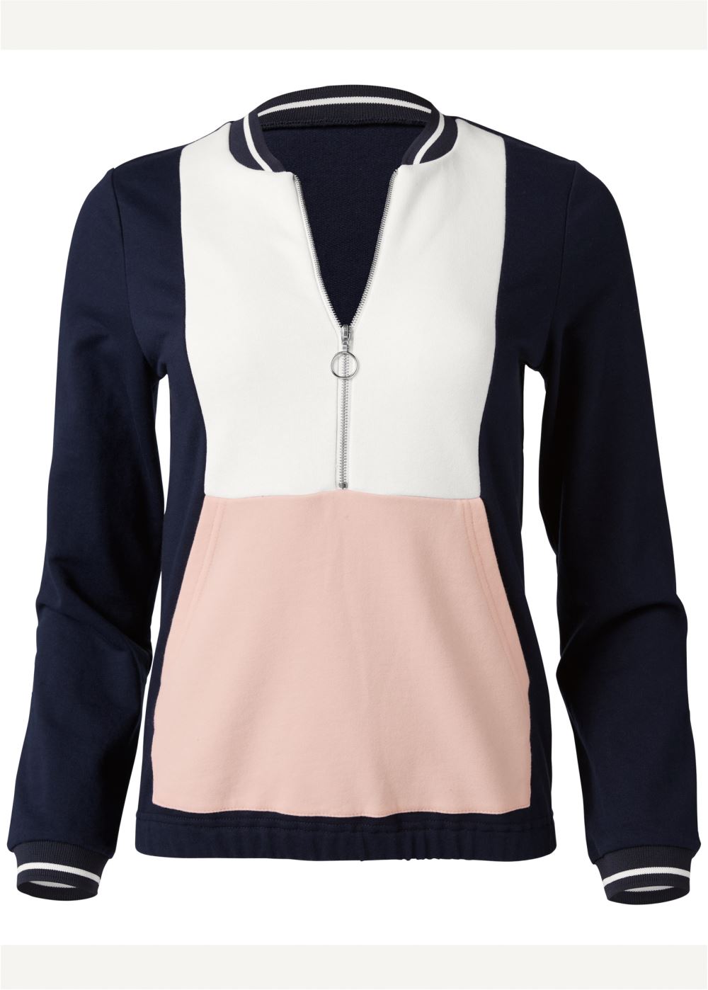Venus Color Block Sweatshirt in Navy Multi