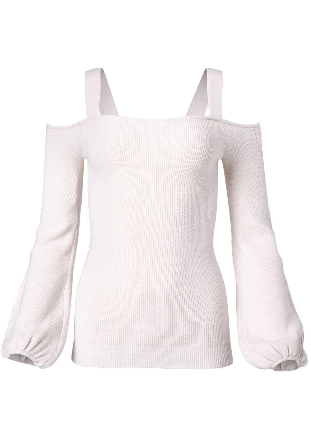 Venus VENUS | Cold-Shoulder Sweater in Off White