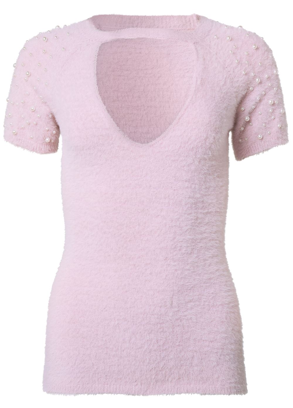 Venus VENUS | Pearl Short Sleeve Sweater in Lilac