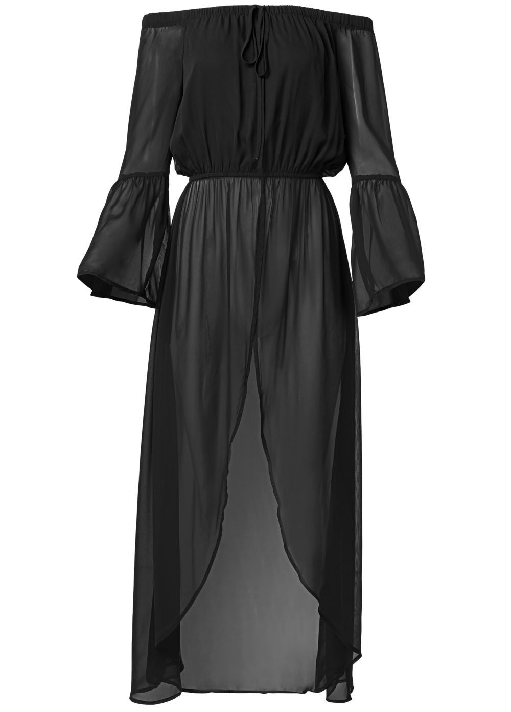 Venus Off-The-Shoulder Maxi Top in Black