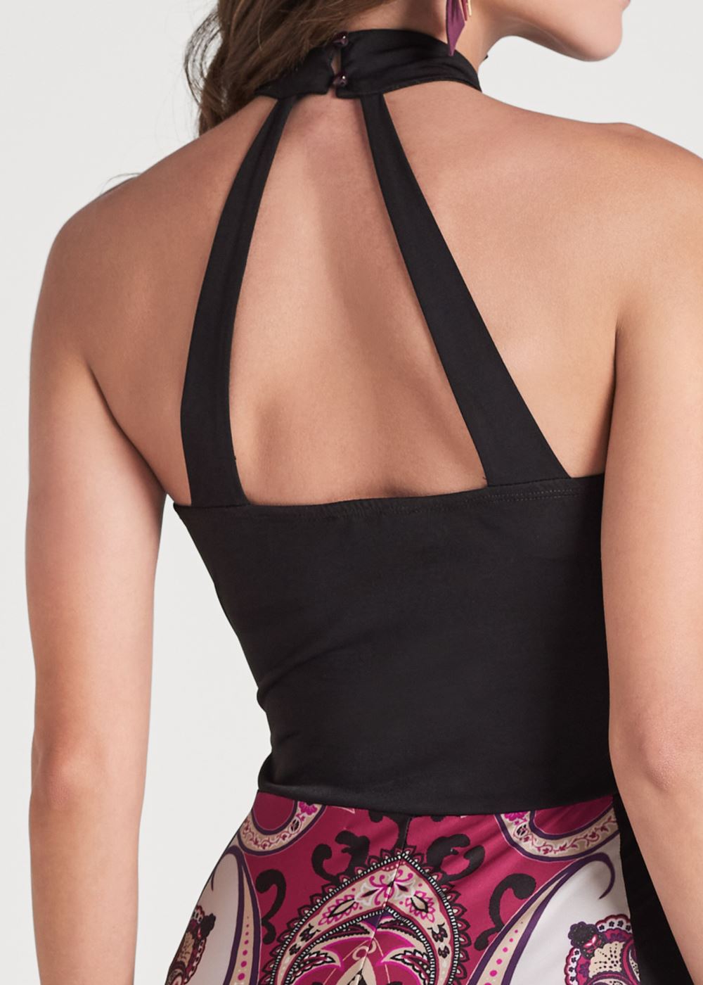 Venus Paisley Print Halter Jumpsuit in Pink Multi