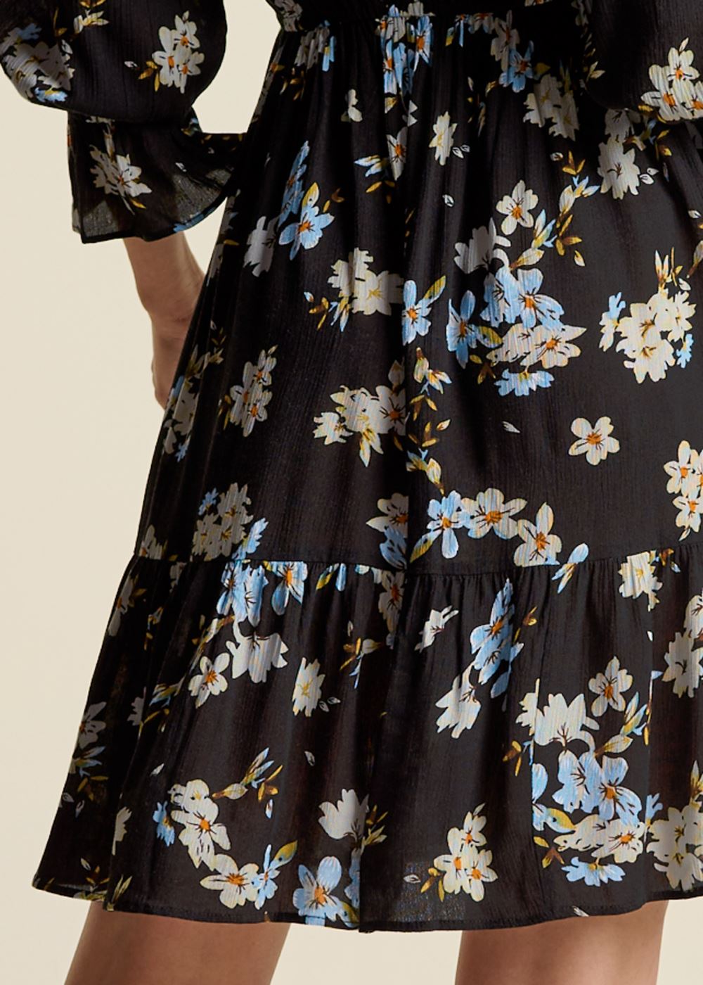 Venus Dark Floral Dress - Black Multi