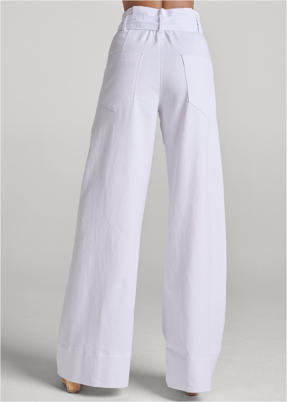 Venus White Denim FLARE LEG HIGH WAIST JEANS