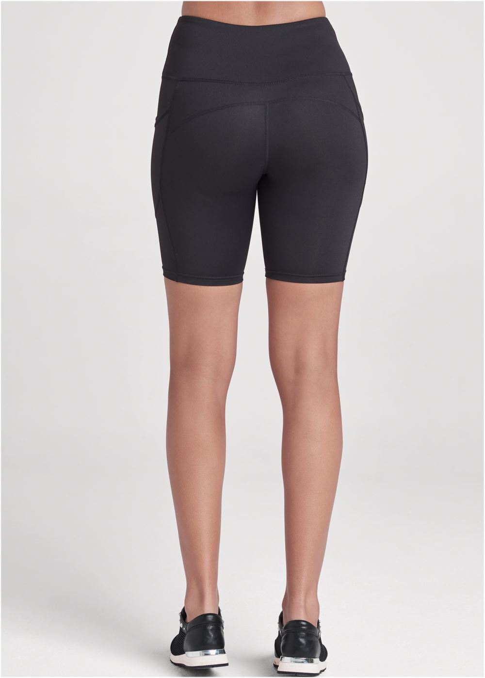 Venus High-Rise Pocket Bike Shorts in Black