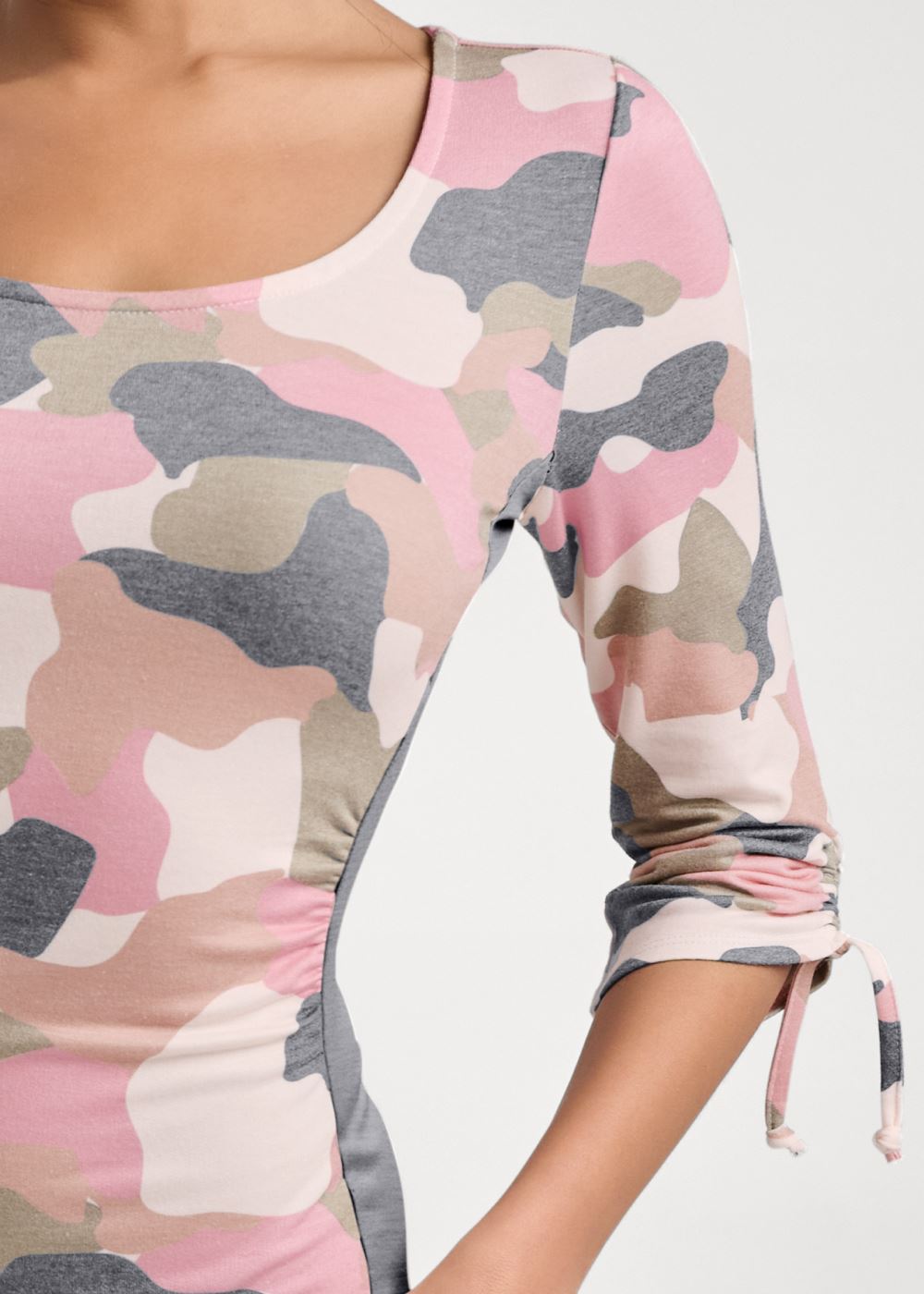 Venus Camo Color Block Dress in Brown Multi