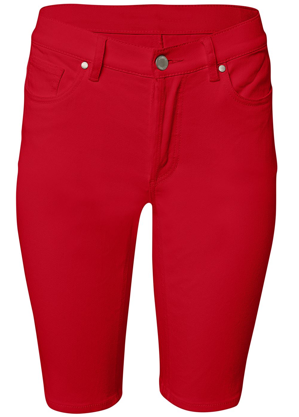Venus Jean Bermuda Shorts - Red