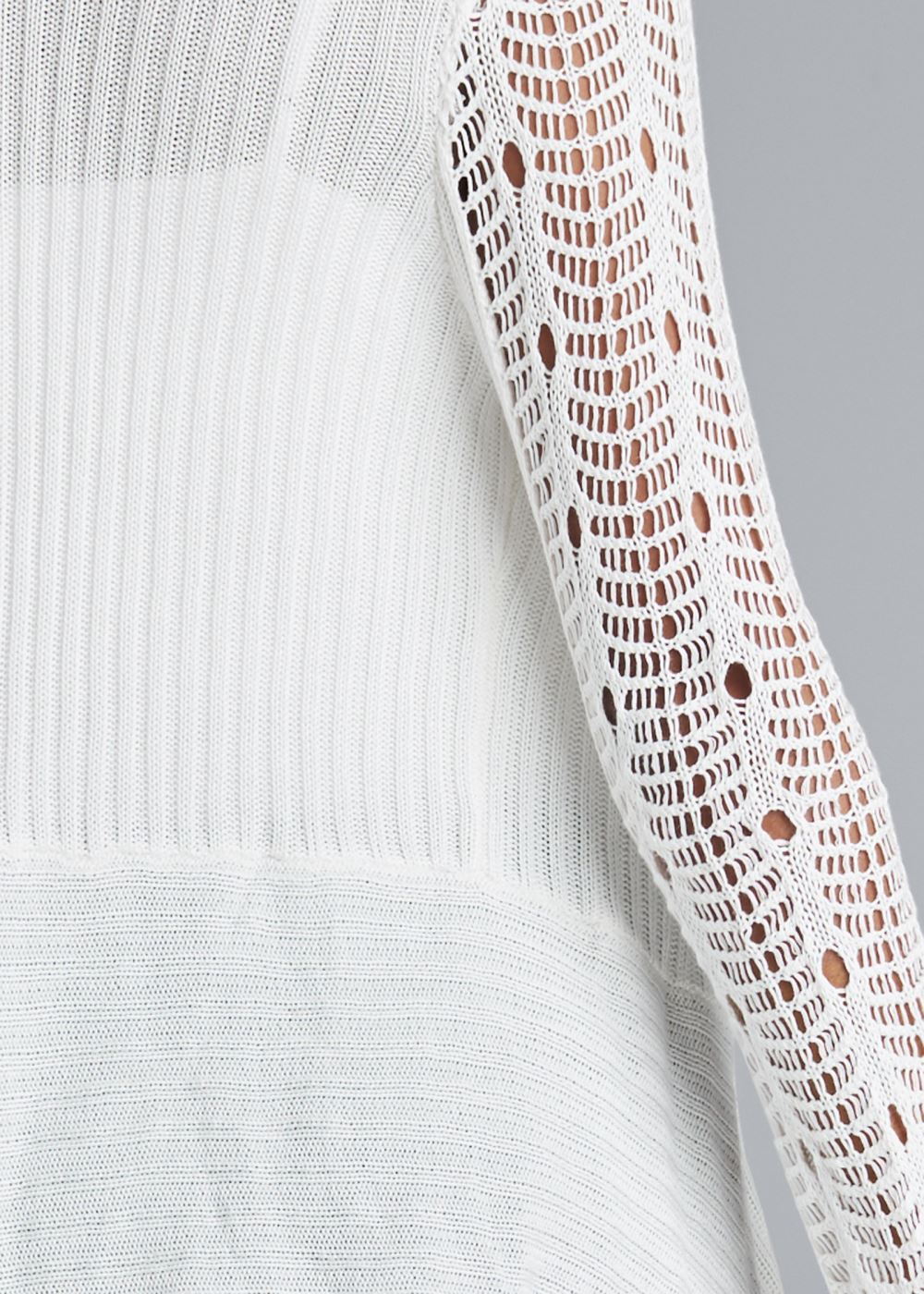 Venus VENUS | Crochet Sleeve Duster in White