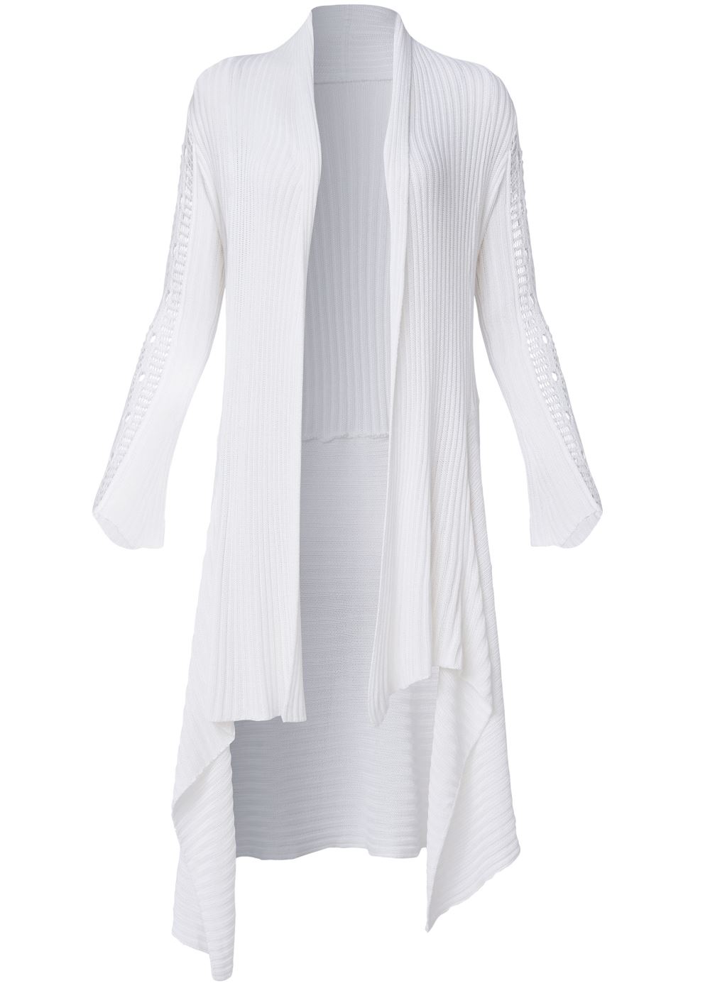 Venus VENUS | Crochet Sleeve Duster in White