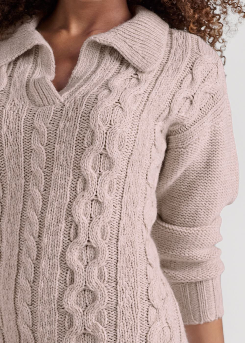 Venus Layered Sweater Dress - Taupe