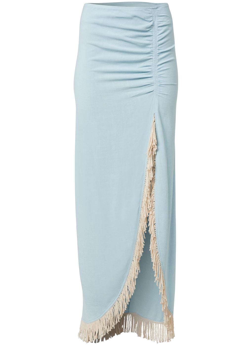 Venus Fringe Detail Maxi Skirt - Blue