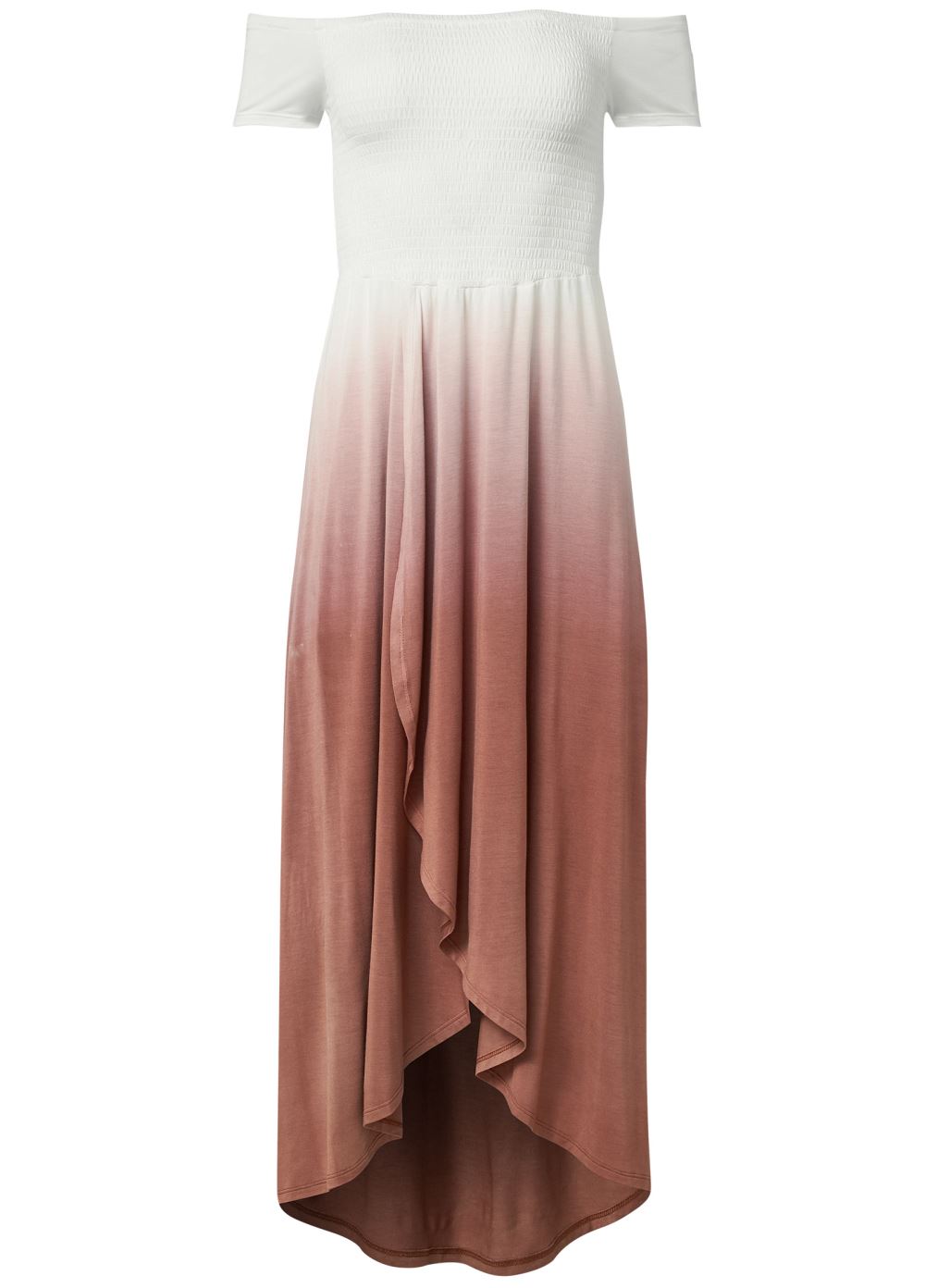 Venus Off-The-Shoulder Ombre Dress - Brown Multi