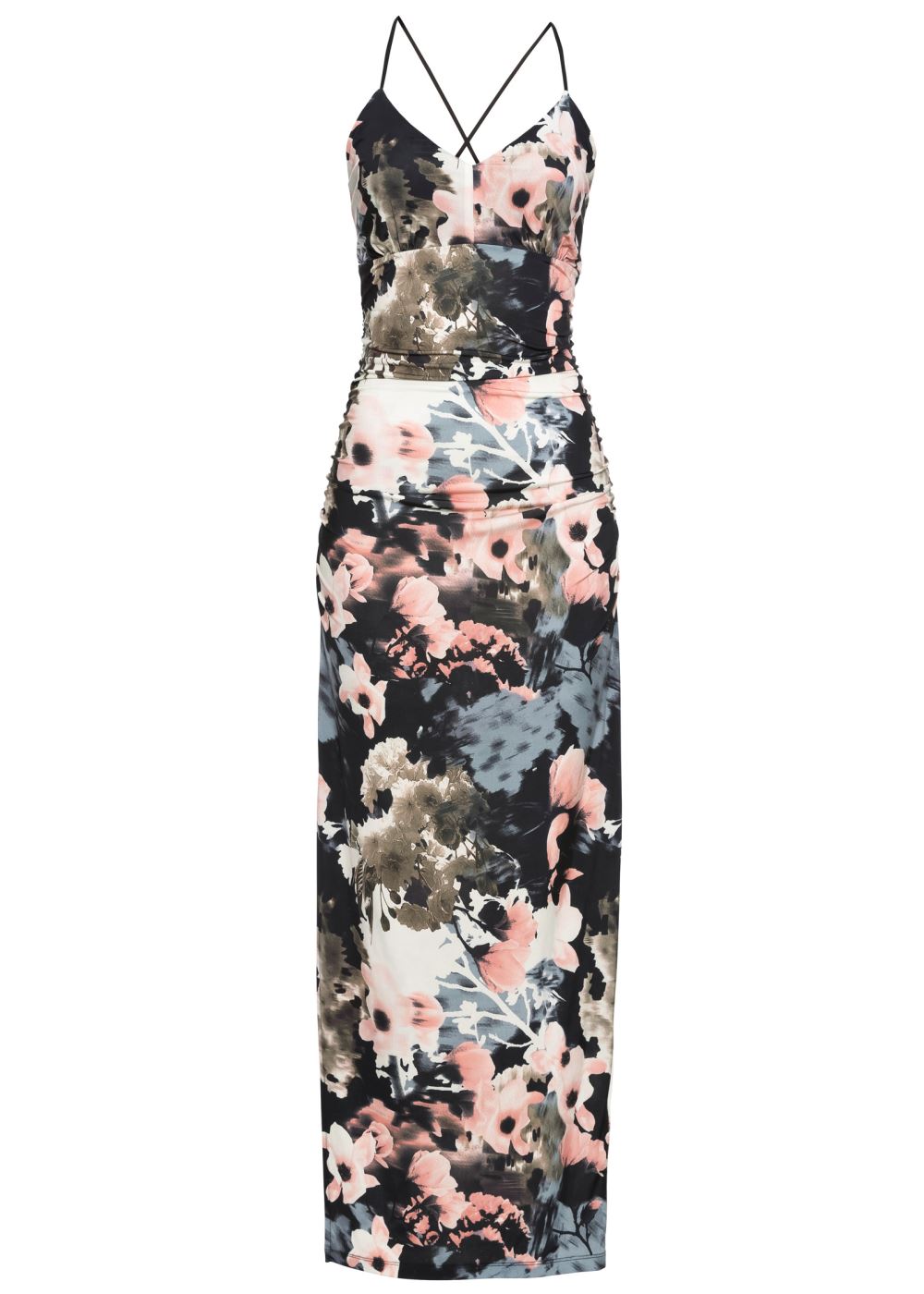 Venus Floral Maxi Dress - Black Multi