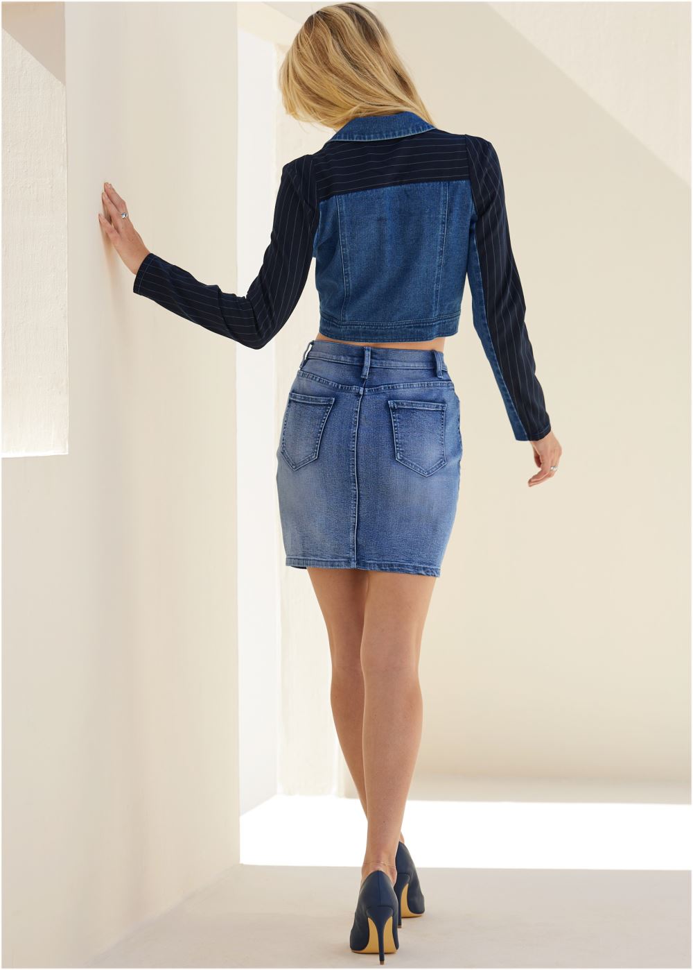 Venus Denim Mini Skirt - Medium Wash